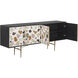 Lana 72 X 16.5 inch Black / Brass Sideboard